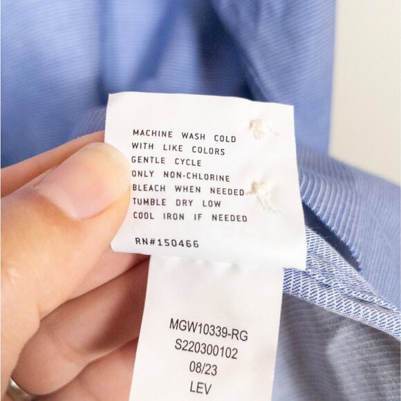 ARTEFACT Stockholm Stretch Poplin Shirt in Blue Stripe Men's Regular Fit Small - Picture 7 of 7